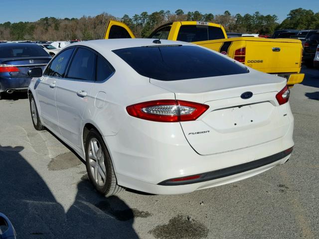 3FA6P0H76ER373211 - 2014 FORD FUSION SE WHITE photo 3