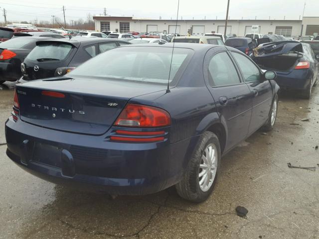 1B3EL46X46N277353 - 2006 DODGE STRATUS SX BLUE photo 4