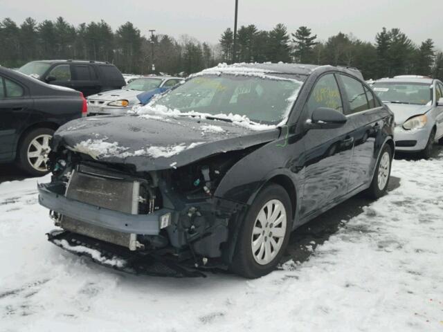 1G1PF5S99B7168874 - 2011 CHEVROLET CRUZE LT BLACK photo 2