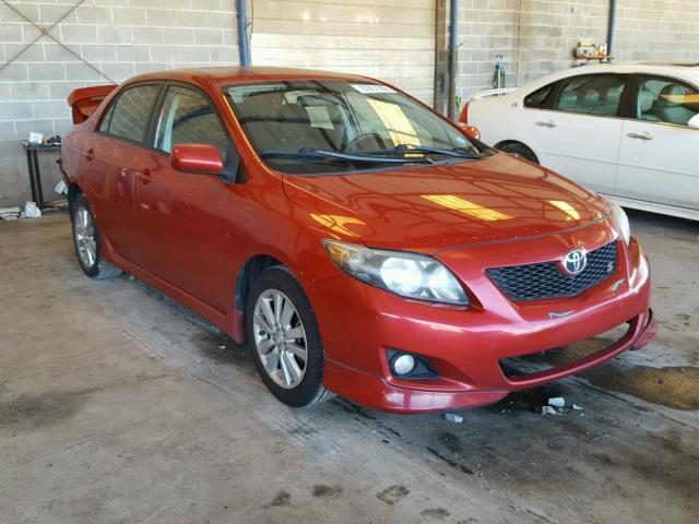 1NXBU4EE5AZ185483 - 2010 TOYOTA COROLLA BA RED photo 1