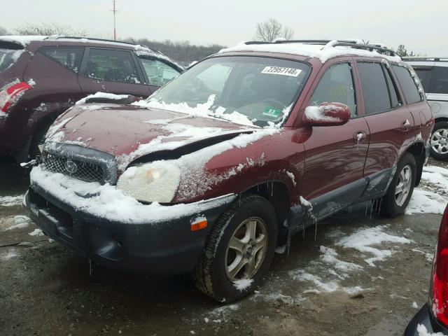 KM8SB12B84U717182 - 2004 HYUNDAI SANTA FE G MAROON photo 2