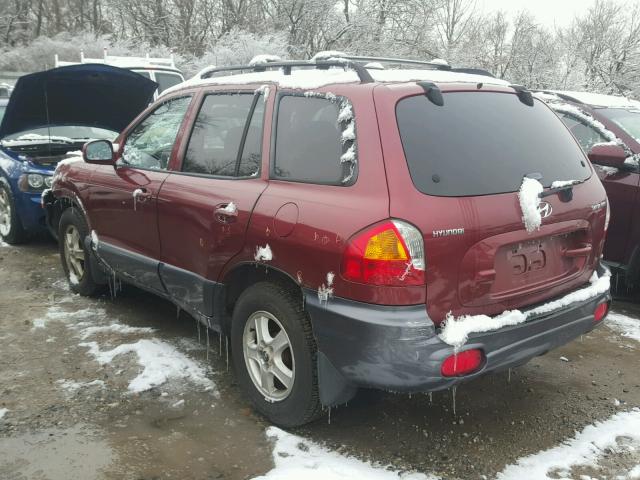 KM8SB12B84U717182 - 2004 HYUNDAI SANTA FE G MAROON photo 3