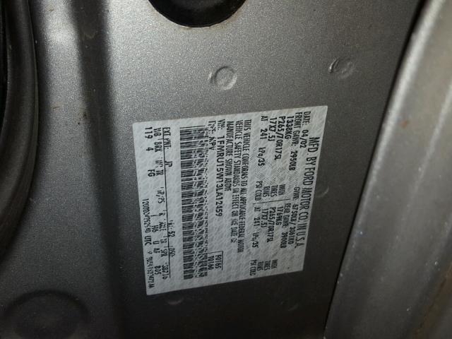 1FMRU15W13LA12459 - 2003 FORD EXPEDITION SILVER photo 10