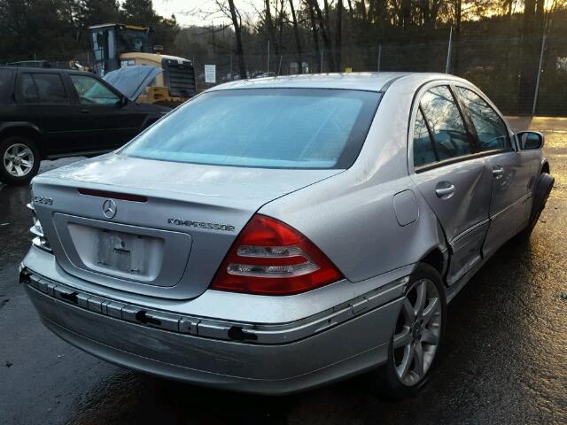 WDBRF40J04F451663 - 2004 MERCEDES-BENZ C 230K SPO SILVER photo 4