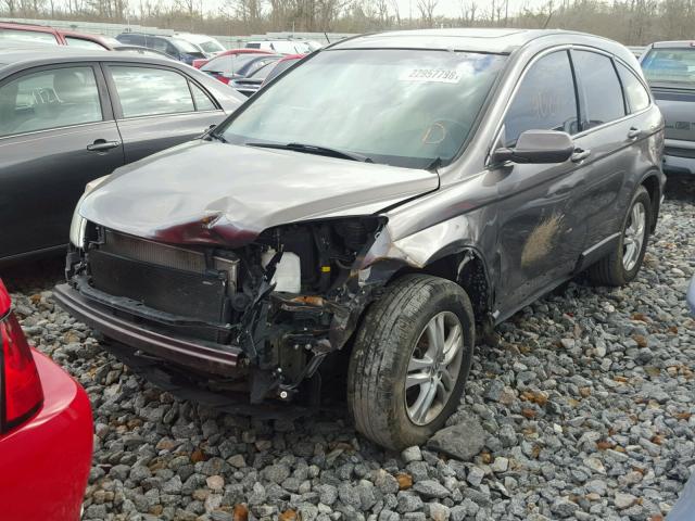 5J6RE4H70BL010766 - 2011 HONDA CR-V EXL BROWN photo 2