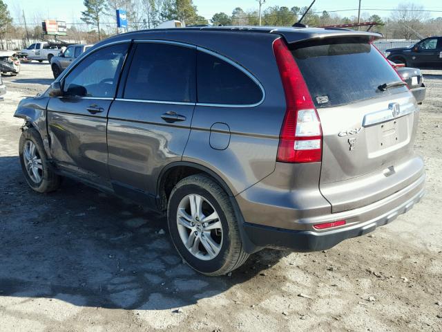 5J6RE4H70BL010766 - 2011 HONDA CR-V EXL BROWN photo 3