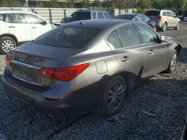 JN1CV7AP8GM201797 - 2016 INFINITI Q50 BASE GRAY photo 4