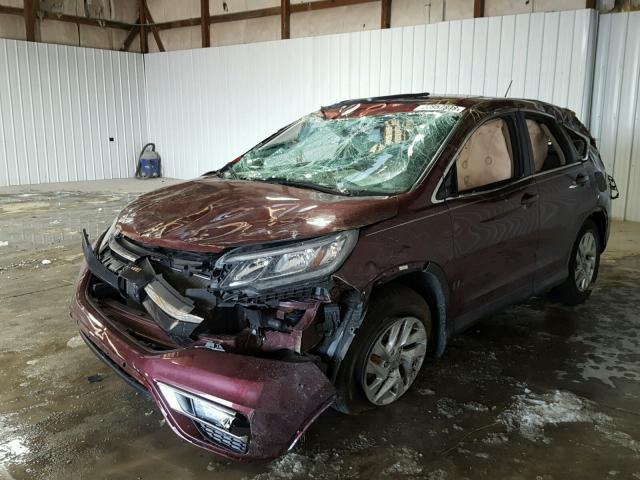 2HKRM3H54FH544297 - 2015 HONDA CR-V EX MAROON photo 2