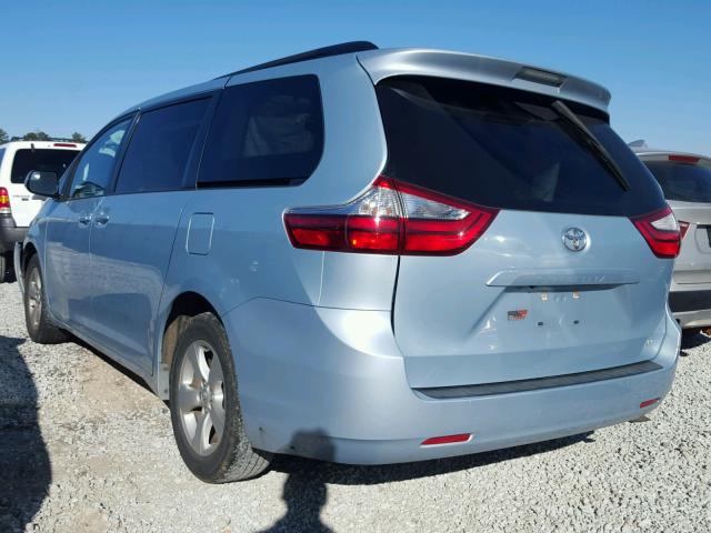 5TDKK3DC2FS579409 - 2015 TOYOTA SIENNA LE BLUE photo 3