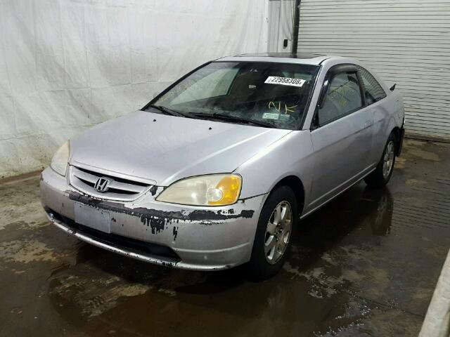 1HGEM22973L037794 - 2003 HONDA CIVIC EX SILVER photo 2