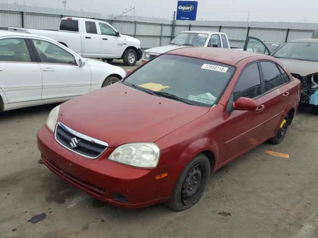 KL5JD56Z06K379368 - 2006 SUZUKI FORENZA RED photo 2