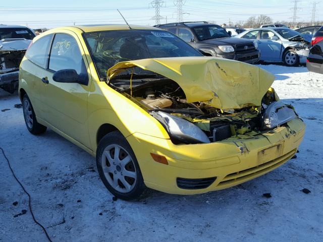 3FAFP31N85R137833 - 2005 FORD FOCUS ZX3 YELLOW photo 1