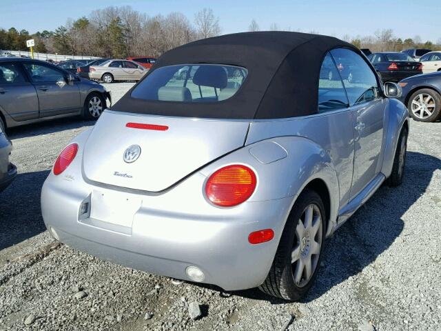 3VWCD21Y13M319861 - 2003 VOLKSWAGEN NEW BEETLE SILVER photo 4