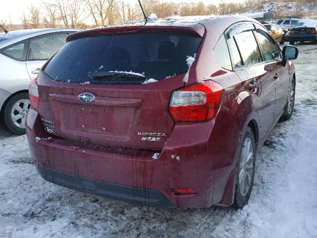 JF1GPAC66E8214652 - 2014 SUBARU IMPREZA PR MAROON photo 4