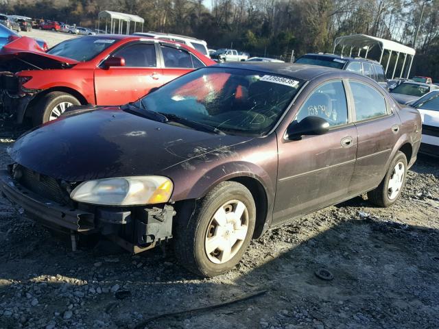 1B3EL36X94N192306 - 2004 DODGE STRATUS SE PURPLE photo 2