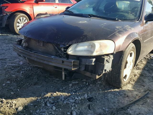 1B3EL36X94N192306 - 2004 DODGE STRATUS SE PURPLE photo 9