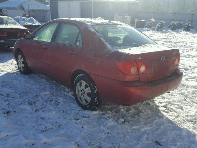 2T1BR32E75C428850 - 2005 TOYOTA COROLLA CE RED photo 3