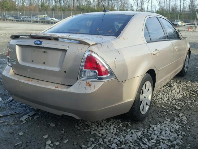 3FAHP06Z98R127996 - 2008 FORD FUSION S TAN photo 4