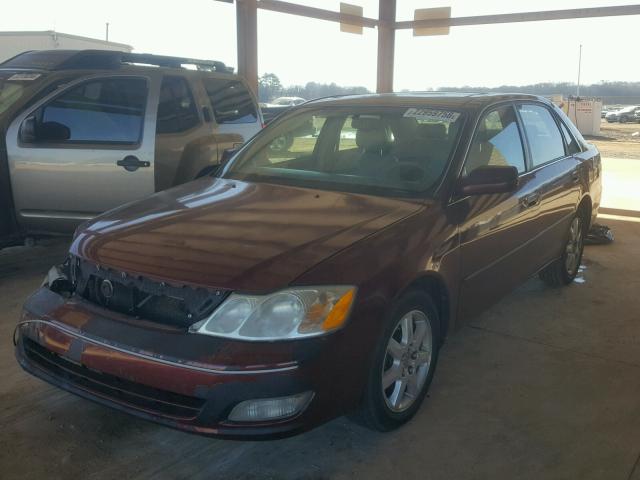 4T1BF28B3YU071251 - 2000 TOYOTA AVALON XL BURGUNDY photo 2