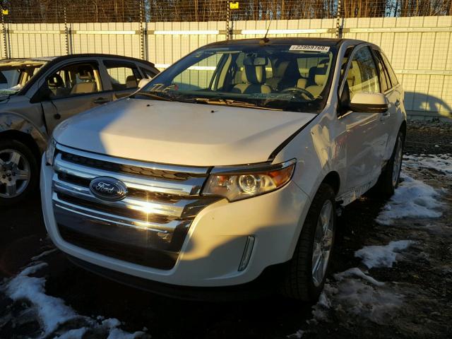 2FMDK4KC0DBA96934 - 2013 FORD EDGE LIMIT WHITE photo 2