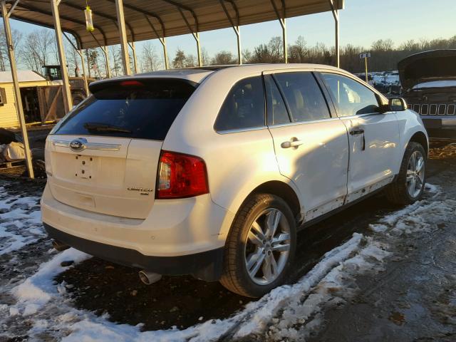 2FMDK4KC0DBA96934 - 2013 FORD EDGE LIMIT WHITE photo 4