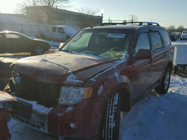 1FMCU04G49KA62653 - 2009 FORD ESCAPE LIM RED photo 2