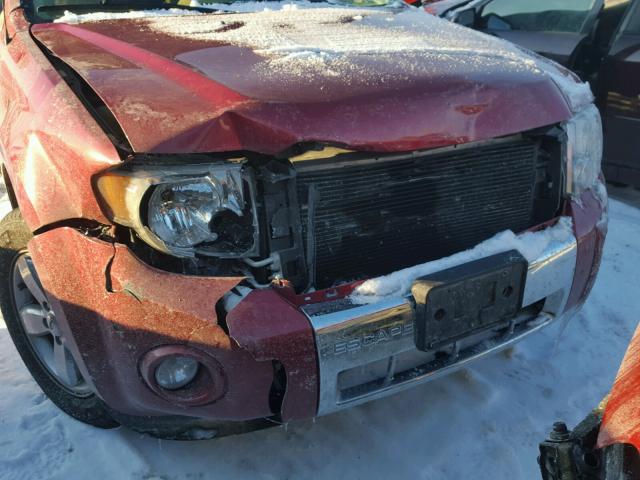 1FMCU04G49KA62653 - 2009 FORD ESCAPE LIM RED photo 9