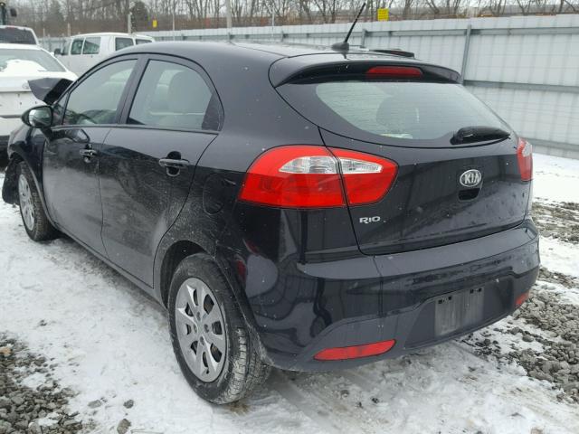 KNADM5A37D6235054 - 2013 KIA RIO LX BLACK photo 3