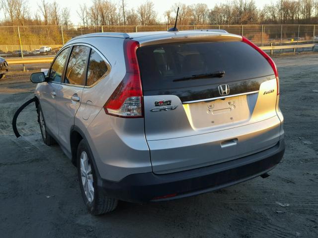 2HKRM4H76CH622176 - 2012 HONDA CR-V EXL SILVER photo 3