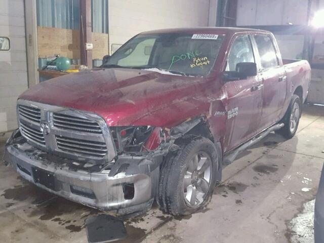 1C6RR7LT4FS757371 - 2015 RAM 1500 SLT RED photo 2