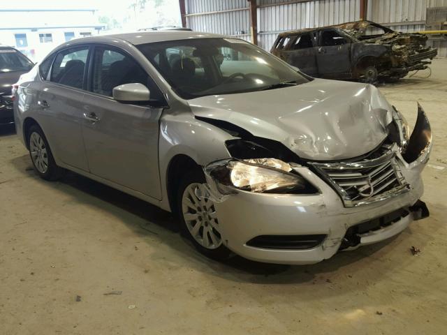 1N4AB7APXDN905024 - 2013 NISSAN SENTRA S SILVER photo 1