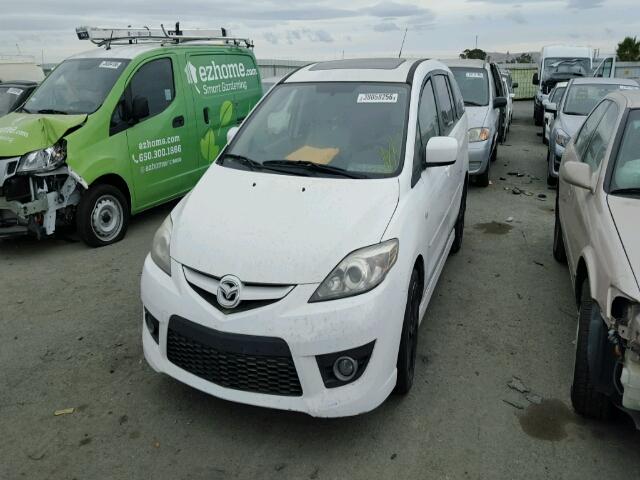 JM1CR29L180308690 - 2008 MAZDA 5 WHITE photo 2