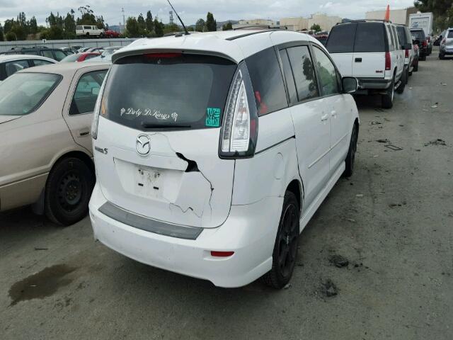 JM1CR29L180308690 - 2008 MAZDA 5 WHITE photo 4