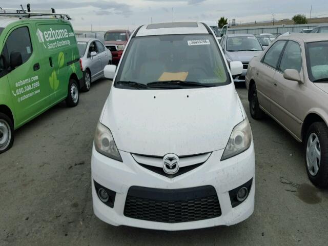 JM1CR29L180308690 - 2008 MAZDA 5 WHITE photo 9