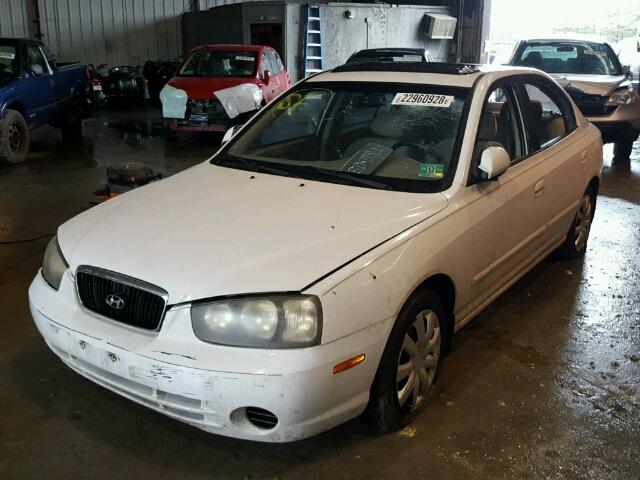 KMHDN45D33U495969 - 2003 HYUNDAI ELANTRA GL WHITE photo 2