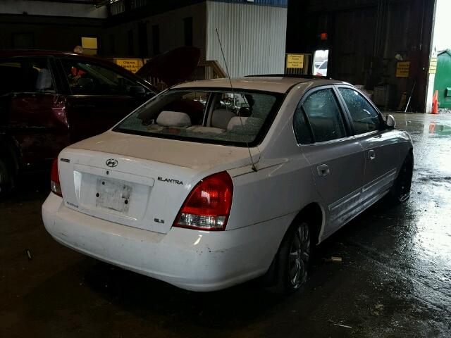 KMHDN45D33U495969 - 2003 HYUNDAI ELANTRA GL WHITE photo 4