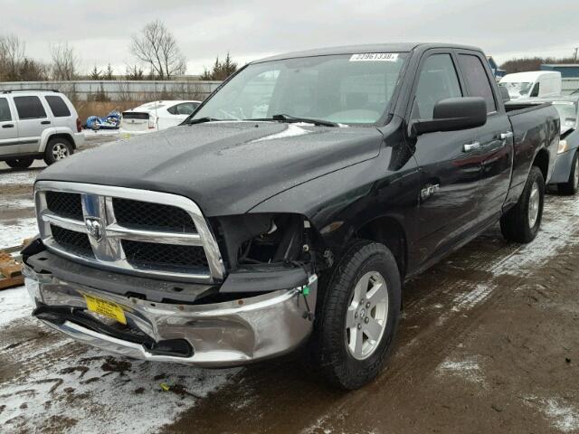 1D7RV1GP9AS105536 - 2010 DODGE RAM 1500 BLACK photo 2