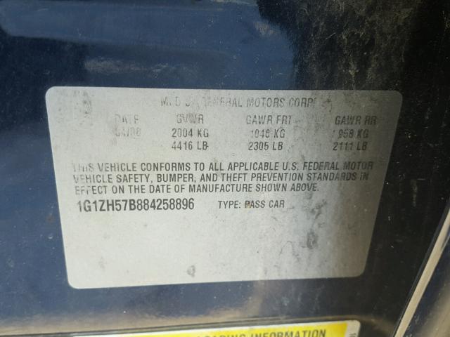 1G1ZH57B884258896 - 2008 CHEVROLET MALIBU 1LT 蓝色 照片 10