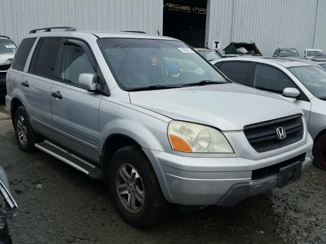 2HKYF18564H502155 - 2004 HONDA PILOT EXL SILVER photo 1