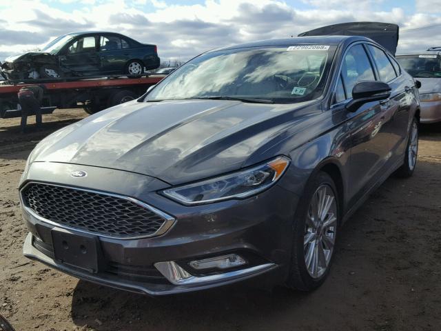 3FA6P0D95HR249183 - 2017 FORD FUSION TIT GRAY photo 2