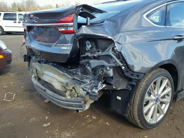 3FA6P0D95HR249183 - 2017 FORD FUSION TIT GRAY photo 9