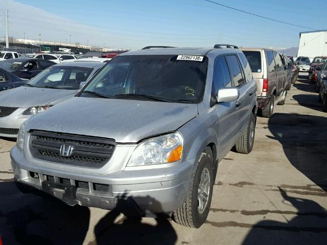 5FNYF185X5B058553 - 2005 HONDA PILOT EXL SILVER photo 2