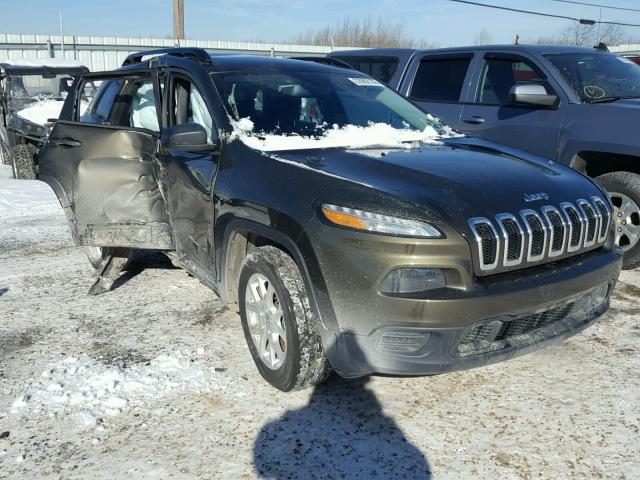 1C4PJMAB7GW154246 - 2016 JEEP CHEROKEE S GREEN photo 1