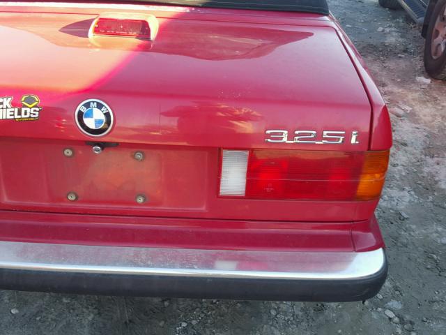 WBABB2300H1944488 - 1987 BMW 325 I AUTO RED photo 9