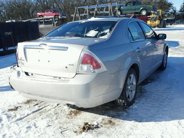 3FAHP08Z78R274881 - 2008 FORD FUSION SEL SILVER photo 4