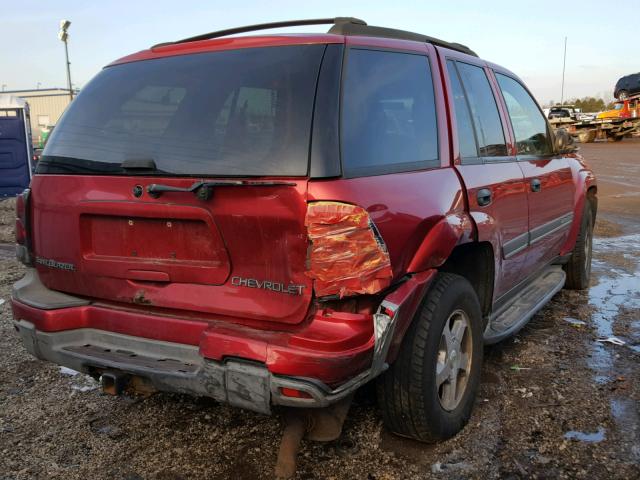 1GNDT13S822528461 - 2002 CHEVROLET TRAILBLAZE RED photo 4