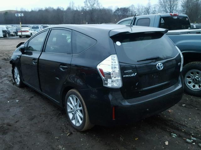 JTDZN3EU0D3199769 - 2013 TOYOTA PRIUS V BLACK photo 3