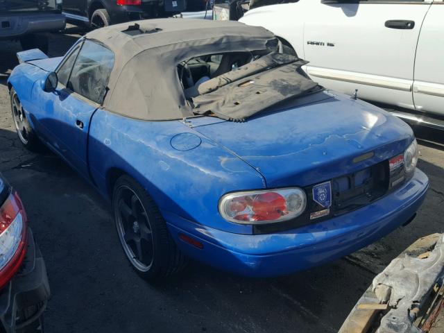 JM1NA3516N1302495 - 1992 MAZDA MX-5 MIATA BLUE photo 3