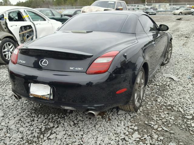 JTHFN48Y669007891 - 2006 LEXUS SC 430 BLACK photo 4