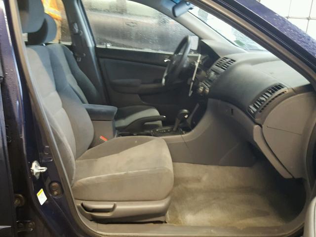 3HGCM564X7G709499 - 2007 HONDA ACCORD LX BLUE photo 5